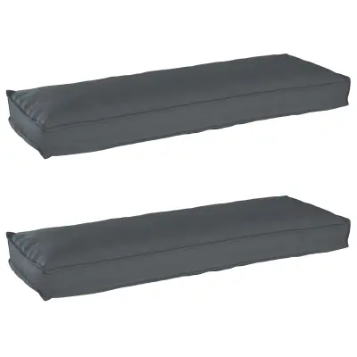 vidaXL Preproge za sedeže za klopi 2 kosa Antracit 120x40x8 cm Oxford tkanina