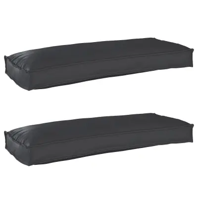 vidaXL Blazine za palete za klop 2 kosa Črna 100x40x8 cm Oxford tkanina