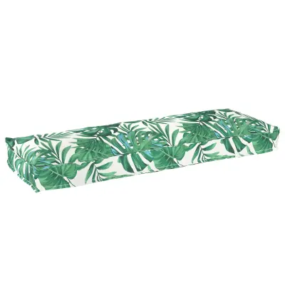vidaXL Blazina za palete z dizajnom listov 120x40x8 cm Oxford tkanina