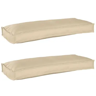 vidaXL Blazine za palete za klop 2 kosa Bež 100x40x8 cm Oxford tkanina