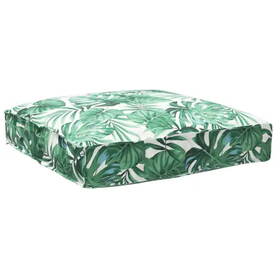 vidaXL Blazina za paleto za sedišče z listnim vzorcem 80x80x12 cm iz Oxford tkanine