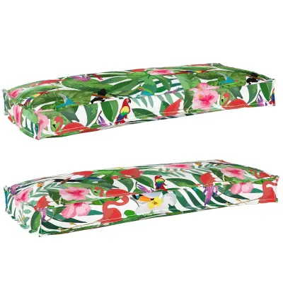 vidaXL blazine za palete za klop 2 kosa tropski gozd 100x40x8 cm Oxford tkanina