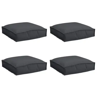 vidaXL Preproge za palete za sedenje 4 kosi Črna 40x40x8 cm Oxford tkanina