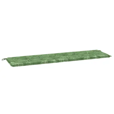 vidaXL Vrtna blazina z vzorcem listov 180x50x4 cm Oxford tkanina