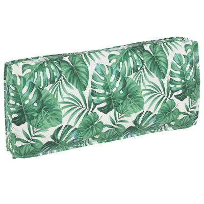 vidaXL Blazina za palete za sedež/opor vzorec listov 120x50x12 cm Oxford tkanina