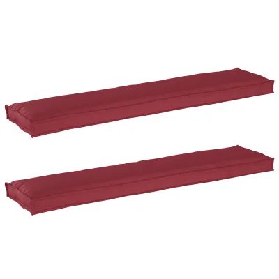 vidaXL blazine za klopi 2 kosi rdeče 180x40x8 cm Oxford tkanina