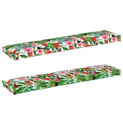 vidaXL Blazine za palete za klop 2 kosa Tropska džungla 180x40x8 cm Oxford tkanina