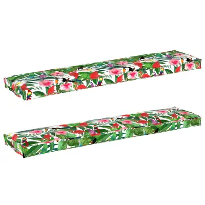 vidaXL Blazine za palete za klop 2 kosa Tropska džungla 180x40x8 cm Oxford tkanina