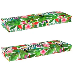 vidaXL Blazine za palete za klop 2 kosa Tropska džungla 120x40x8 cm Oxford tkanina