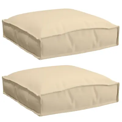 vidaXL Blazine za palete za sedišče 2 kosa Bež 40x40x8 cm Oxford tkanina