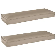 vidaXL Blazine za palete za klopi 2 kosa Taupe 120x40x8 cm Oxford tkanina