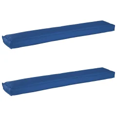 vidaXL Cushioni za klop 2 kosa Kraljevo modra 200x40x8 cm Oxford tkanina