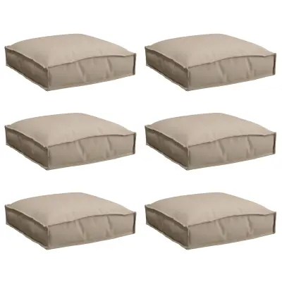 vidaXL paletne blazine za sedenje 6 kosov taupe 40x40x8 cm Oxford tkanina