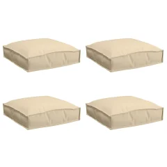 vidaXL Blazine za palete za sedež 4 kosa Bež 40x40x8 cm Oxford tkanina