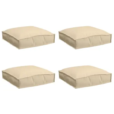 vidaXL Blazine za palete za sedež 4 kosa Bež 40x40x8 cm Oxford tkanina