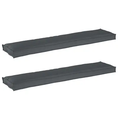vidaXL blazine za palete za klop 2 kosa Antracit 180x40x8 cm Oxford material