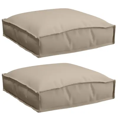 vidaXL blazine za palete za sedenje 2 kosi Taupe 40x40x8 cm Oxford tkanina