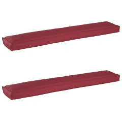 vidaXL Preproge za klopi 2 kosa Bordo 200x40x8 cm Oxford Tkanina