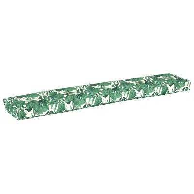 vidaXL Blazina za klop z vzorcem listov 200x40x8 cm iz Oxford tkanine