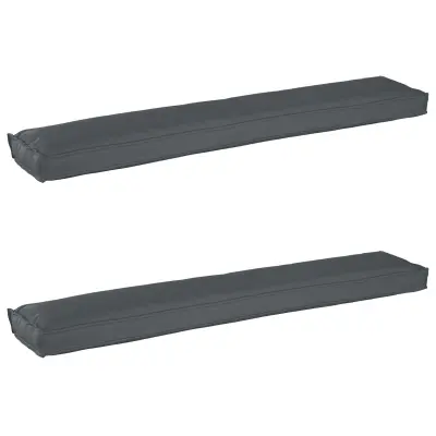 vidaXL blazine za klop 2 kosa antracit 200x40x8 cm Oxford tkanina