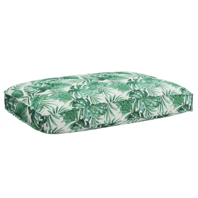 vidaXL Blazina za Palete za Sedenje Vzorec Listov 120x80x12 cm Oxford Fabric