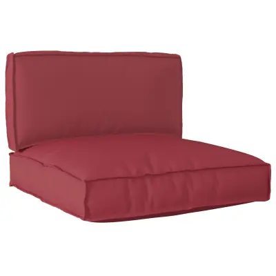 vidaXL 2-delni komplet blazin za palete vino rdeč Oxford tkanina