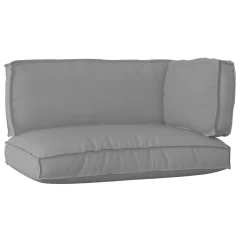 vidaXL set vzglavnikov za palete Set 3 Siva Poliester Standard