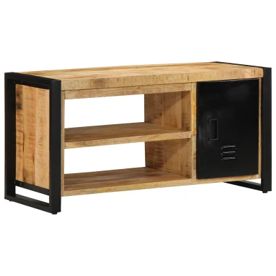 vidaXL Klop za čevlje 100x40x50 cm Trdni les Grob mangov