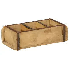 vidaXL Pladenj 30x14x9 cm Iz masivnega lesa iz ponovne uporabe