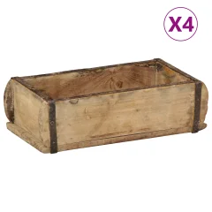 vidaXL Pladnji 4 kosa 30x15x9 cm Trdni les Odklenjen