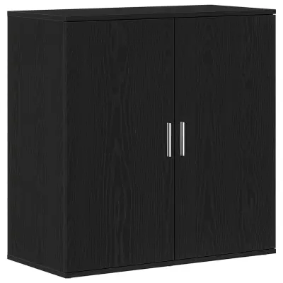 vidaXL Stranski bife Črni hrast 79x38x80 cm Inženirski les