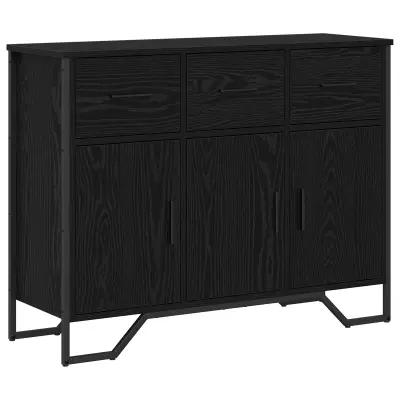 vidaXL Stranišče Črno hrast 97x32.5x74.5 cm Inženirski les