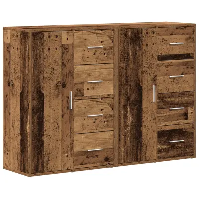 vidaXL Stranske omarice 2 kosa Star les 60x31x84 cm Obdelan les
