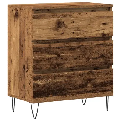 vidaXL Straniščna omarica z predali Stari les 60x35x70 cm Izdelan les