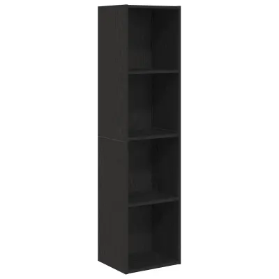 vidaXL Omara za knjige/TV omara Črni hrast 36x30x143 cm