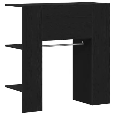 vidaXL Omara za hodnik Črna Oreh 97,5x37x99 cm Inženirski les