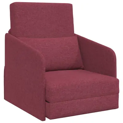 vidaXL sofa postelja 2-v-1 bordo 200 x 60 x 62 cm