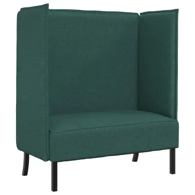 vidaXL sofa z visokim naslonom temno zelena 109x56x121 cm tkanina