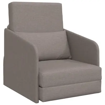vidaXL Floor Sofa Bed 2-in-1 Taupe 65x80x83 cm Fabric