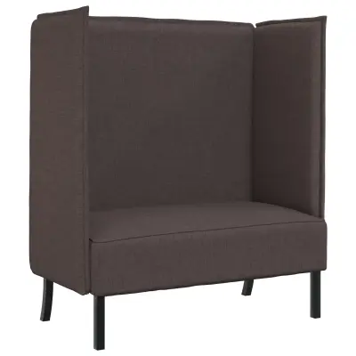 vidaXL Sofa z visokim naslonom Temno rjava 109x56x121 cm Tkanina
