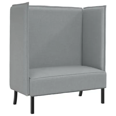 vidaXL Sofa z visokimi nasloni Svetlo siva 109x56x121 cm Tkanina