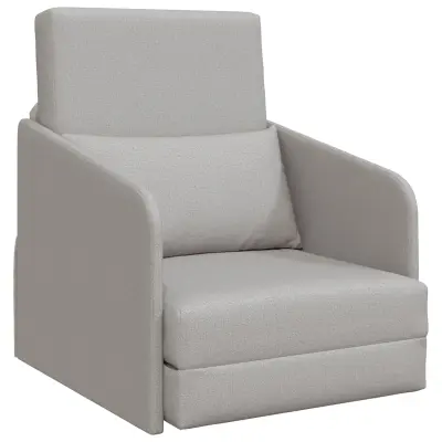 vidaXL Tlačna postelja 2-v-1 Oblak siva 65x80x83 cm Tkanina