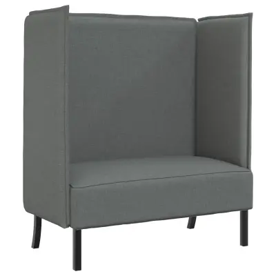 vidaXL Sedežna garnitura z visokim naslonom temno siva 109x56x121 cm tkanina