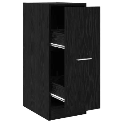 vidaXL Apotekarski omarica Črni hrast 30x41x77,5 cm Inženirski les