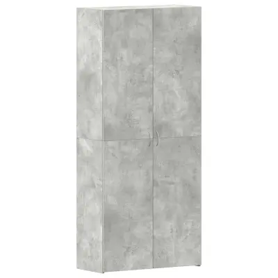 vidaXL Omara za čevlje Beton Siva 80x35,5x180 cm Inženirski les