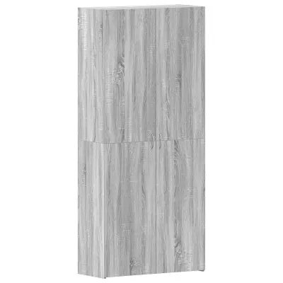 vidaXL Kabinet za čevlje Siva Sonoma 80x35,5x180 cm Inženirski les
