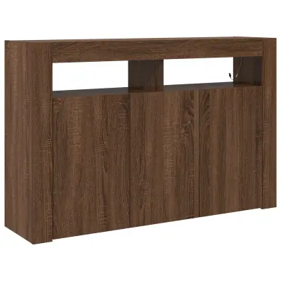vidaXL Stranska omara Rjava hrast Vezana les 116 x 30 x 75 cm
