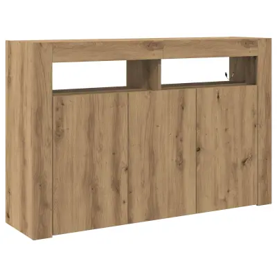 vidaXL Stranska omara Umetni hrast Inženirski les 116 x 30 x 75 cm