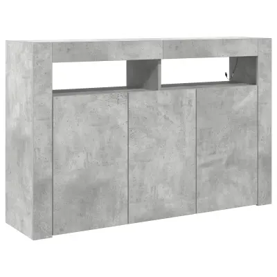 vidaXL Komoda Končna siva Inženirski les 116 x 30 x 75 cm Pravokotna