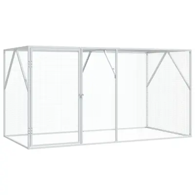 vidaXL Ograda za ptice antracit 102x208x108 cm jeklo